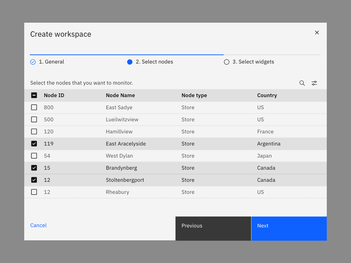 Progress modal example